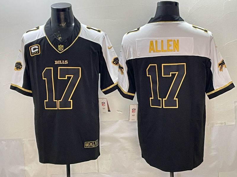 Men 2026 Buffalo Bills #17 Allen Black Gold 3th generations Nike Limited NFL Jersey style 031